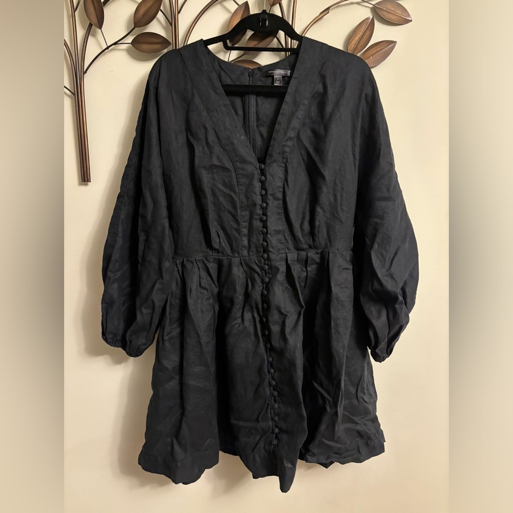 Banana Republic Linen Balloon Sleeve Dress